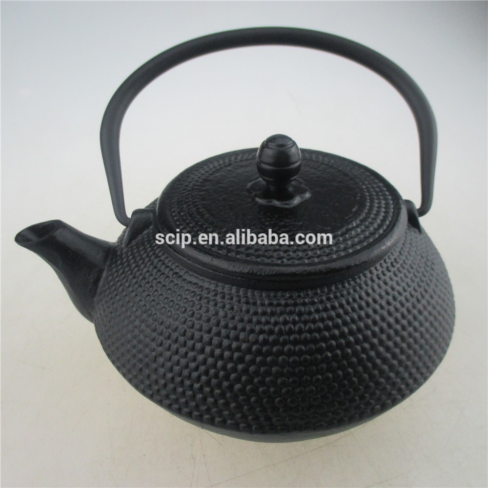 enamel Chinese cast iron teapot, laser logo cast iron teapot, cast iron kettle
