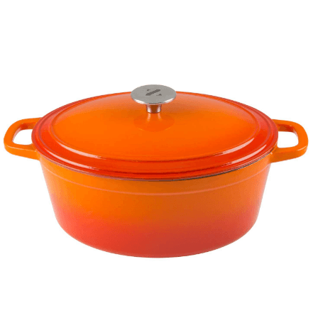 Chinese manufacture Colorful Enamel oval shape cast iron casserole
