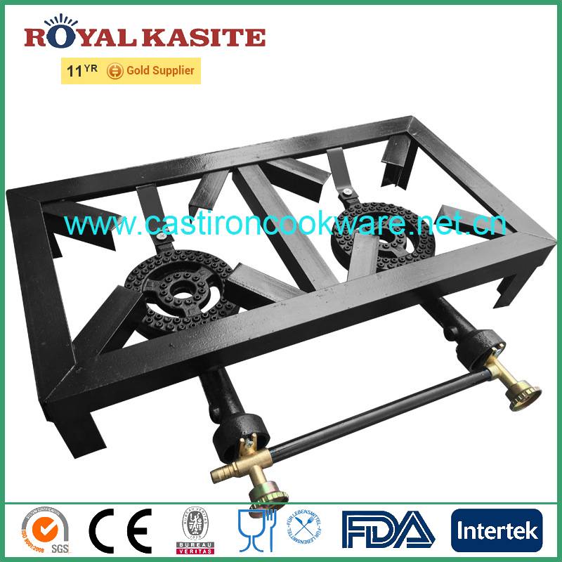 Non-Stick 2 Burner Table Cooking Gas Stove - China Gas Cooker and Cast Iron  Burner price