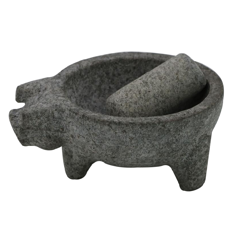 3D Mortar and Pestle Set – Unpolished Heavy Granite for Enhanced Performance and Organic Appearance