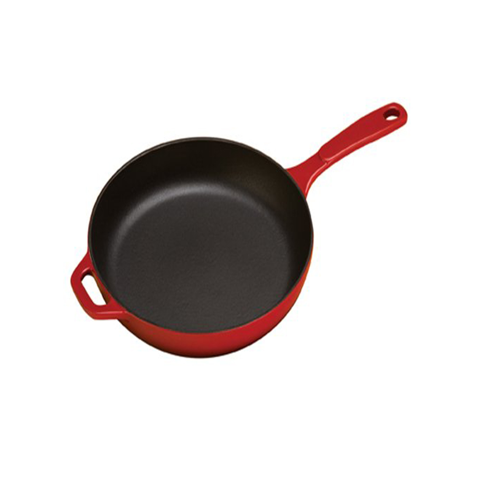 Enameled Cast Iron Skillet, 11-inch, Red