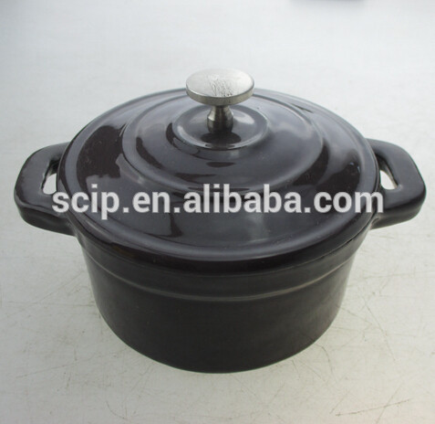 BR-10 brown color Enameled Coated Cast Iron casserole for sale