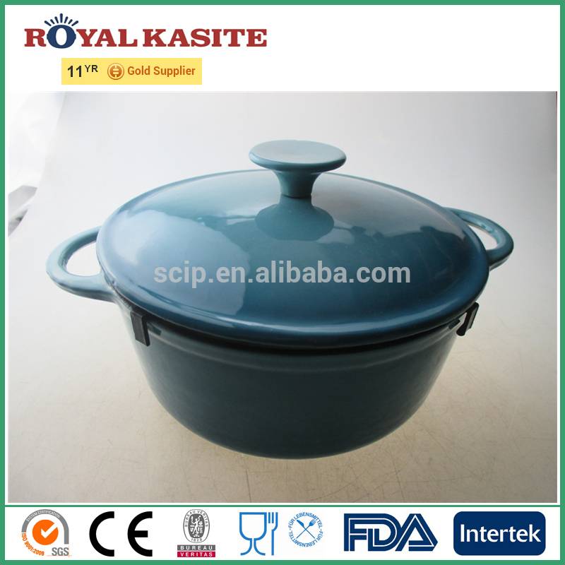 Hot sale enamel coated cast iron pot/eco-friendly enamel cast iron round casserole