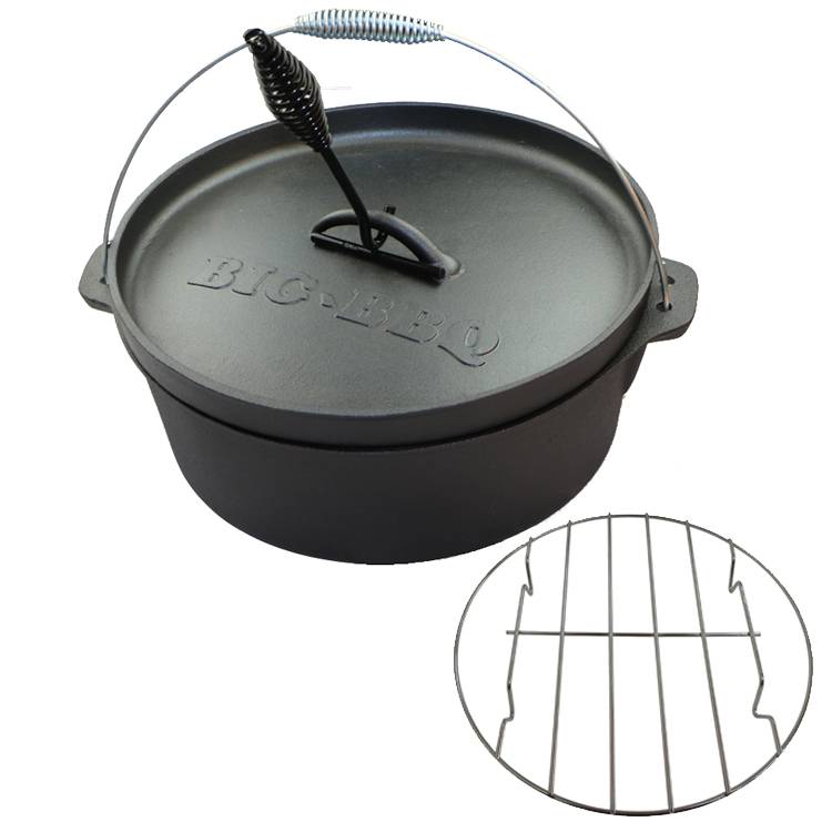9qt Cast Iron Camping Dutch Oven - China Dutch Oven and Potjie Pot
