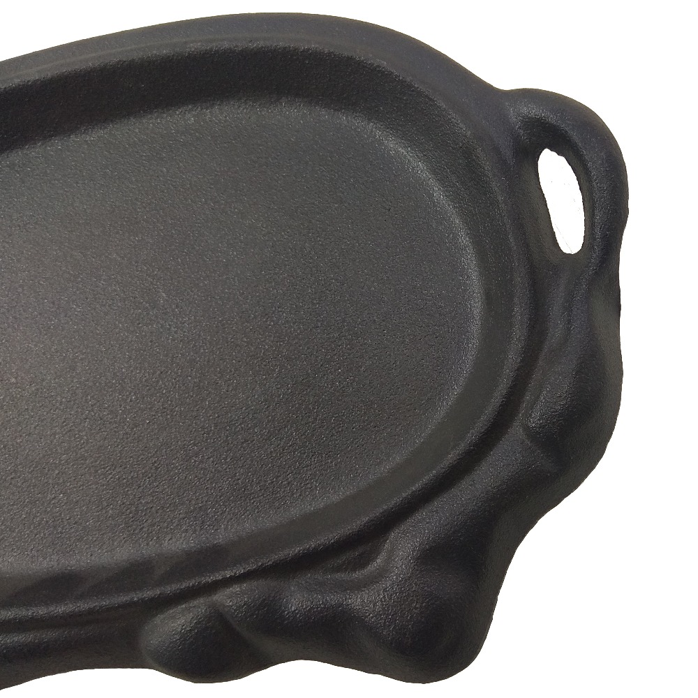 27*18cm cow shape cast iron Preseasoned grill frying pan