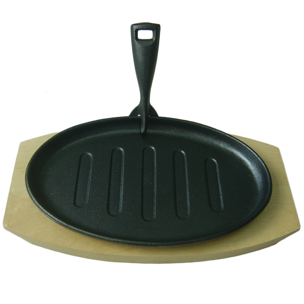 Cast iron steak pan, fajita plate, grill plate, sizzling plate