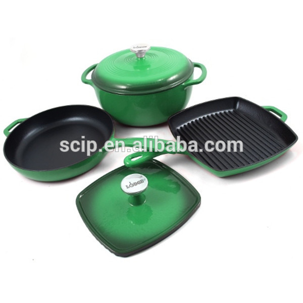 SGS qualified enamel cast iron cookware