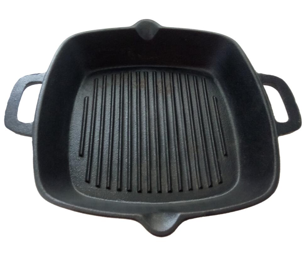 new style black preseasoned cast iron griddle pan cast iron frying pan