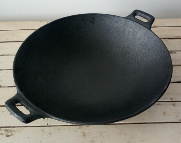 hot sale preseasoned cast iron wok