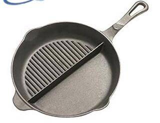Hot sale cast iron divided griddle pan