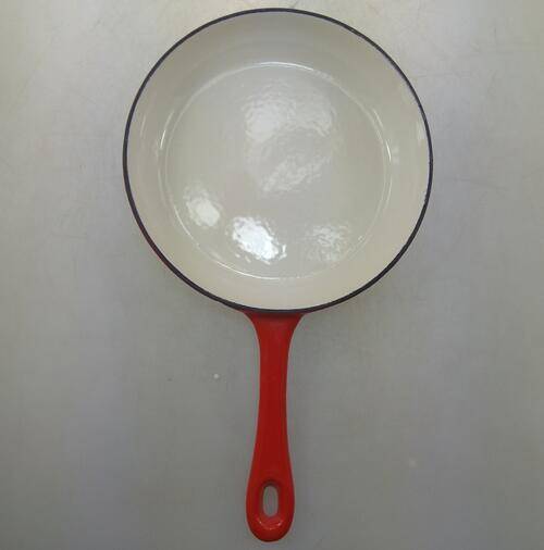 Bottom price Mini Iron Teapot -
 color enamel cast iron skillet fry pan, wholesaler and manufacture – KASITE