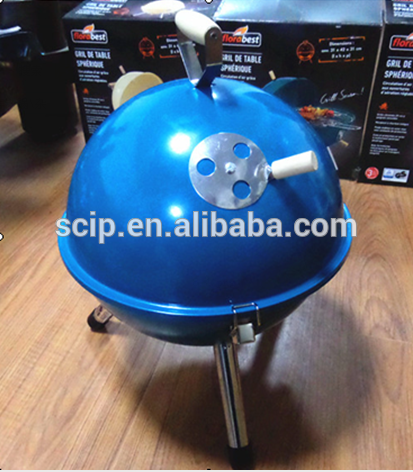 new style colorful Ball-shaped charcoal BBQ Grill for sale camping cookware