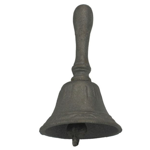OEM Manufacturer High-Capacity Black Teapot -
 Cast Iron Hand Bell 7'' Vintage Cast Iron Bell Antique Cast Iron Decor – KASITE
