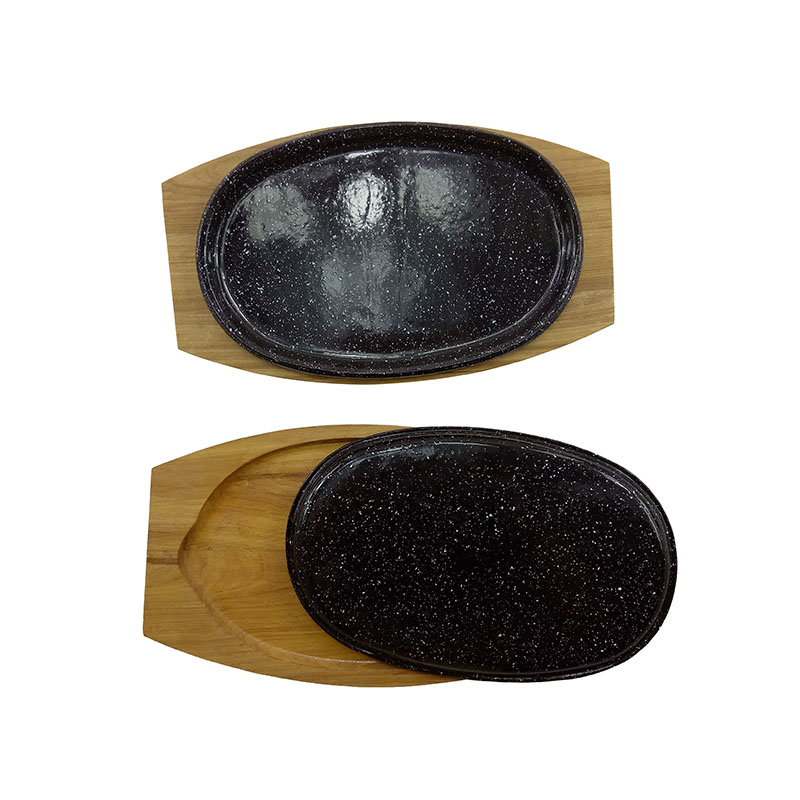 Good Wholesale VendorsPorcelain Teapot Set -
 Amazon Hot Selling Metal Steak Sizzler Plate Cast Iron Oval Shape Sizzling Pan – KASITE