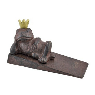 Excellent quality Large Size Cast Iron Skillet -
 Cast Iron Frog Prince Wedge Doorstop – KASITE