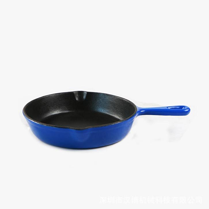 High quality cast iron enamel frying pan diameter 25 cm