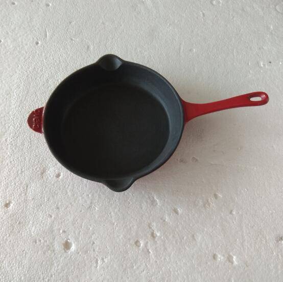cast iron enamel skillet frying pan, 24*24*4cm