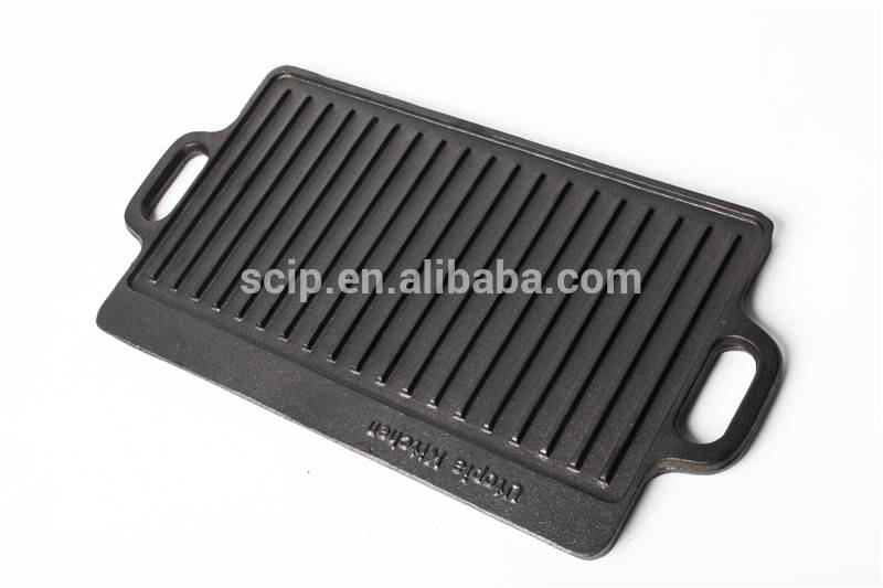 preasoned reversible grill, cast iron griddle, double side casting grill pans.