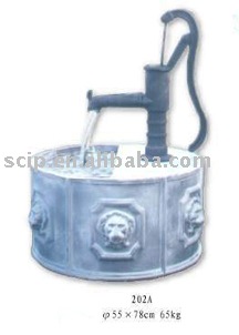 hand-made antique cast iron water pump