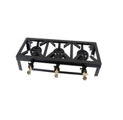 portable cast iron gas burner stove with square steel shelf