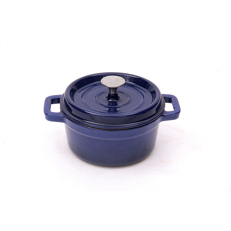 China Cheap price Cast Iron Round Handless Serving Griddle -
 cast iron enamel blue dutch oven 24cm – KASITE