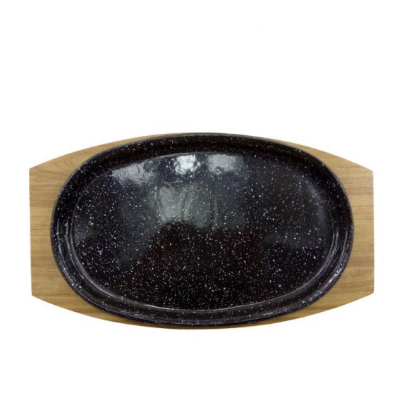 XGT03-1 cast iron fajita sizzler plate pan, Bright vegetable oirl