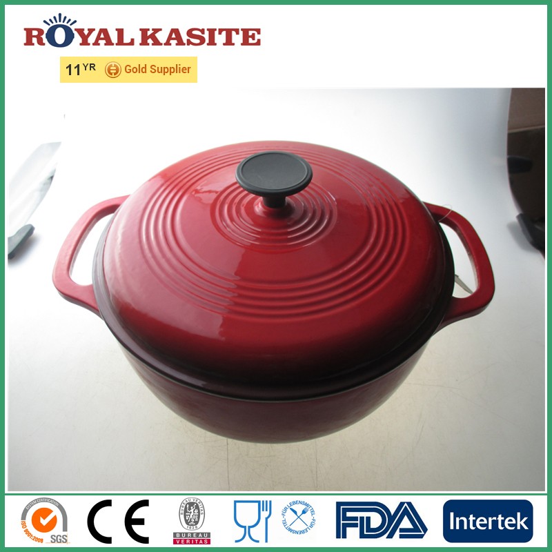 FDA LFGB SGS BV Certificate Cast Iron enamel casserole/Cast iron casserole pot