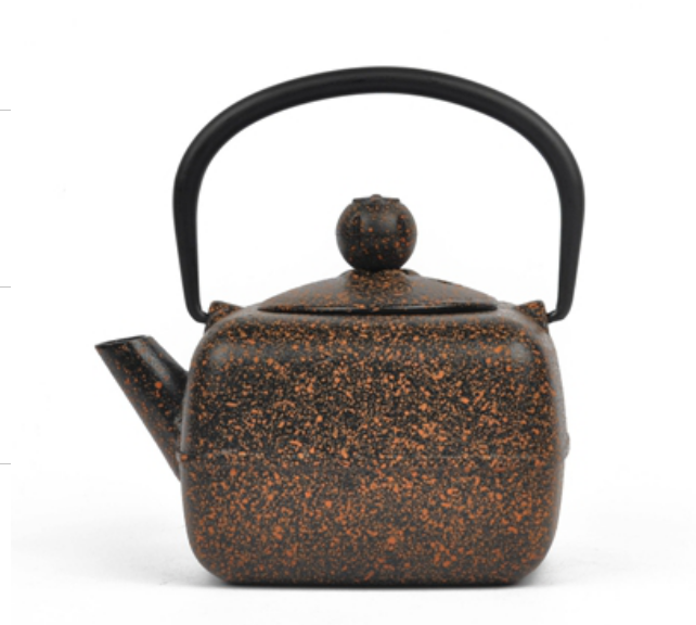 Durable Cast Iron teapot with a Fully Enameled Interior with stainless steel infuser