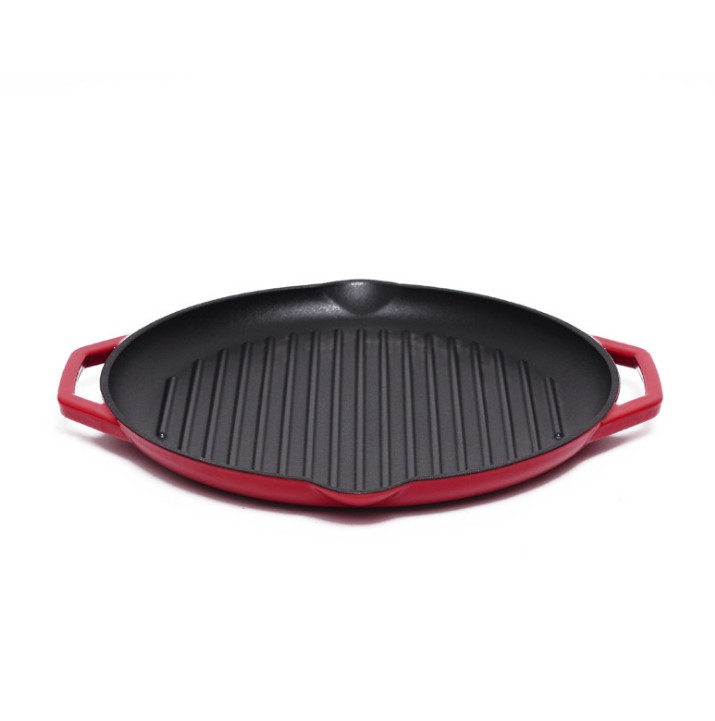 BBQ cast iron bake pan cast iron griddle/grill pan
