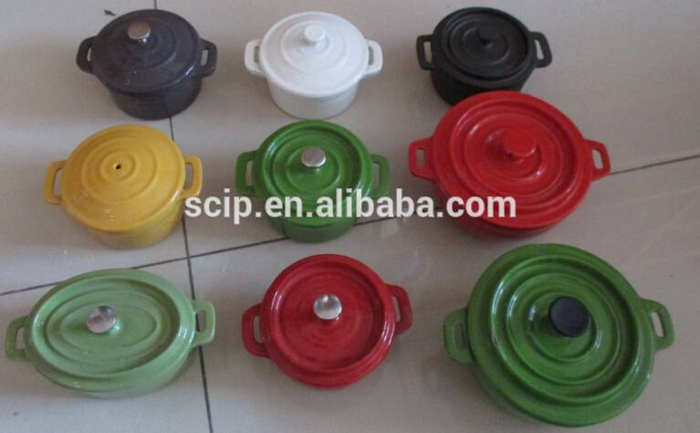 Nice price colorful cast iron casserole pot
