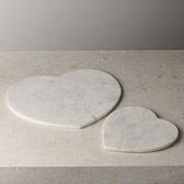 cheap high quality heart-shaped white marble chopping board