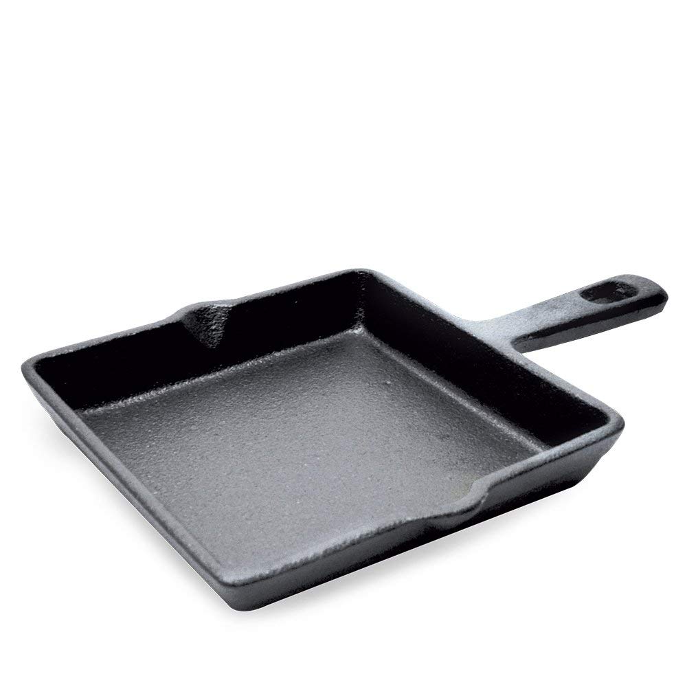 Cast Iron Mini Square Griddle Pan, 6-Inch