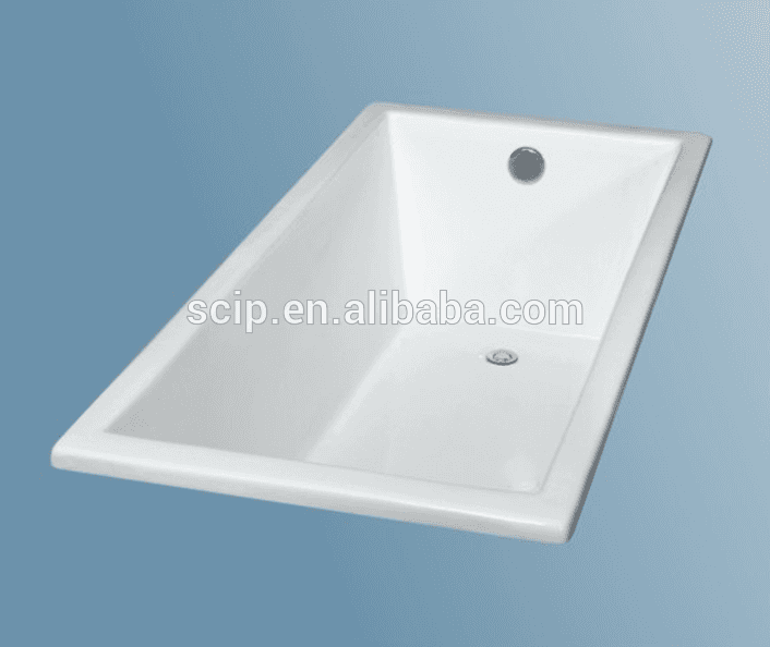 rectangular Drop-in Cast Iron Bathtub 1700*800