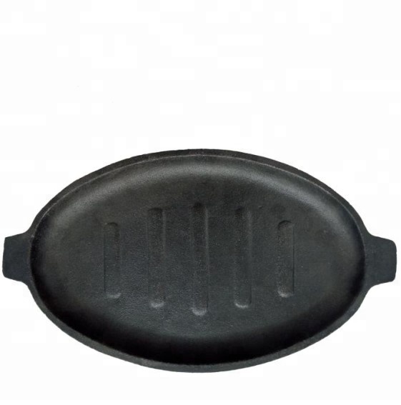 cast iron fajita grill pan with wooden base, 13years Alibaba gold supplier