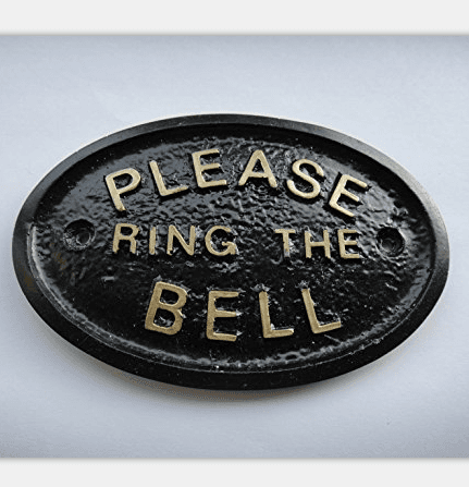 "Please Ring The Bell" House/Garden Wall Plaque