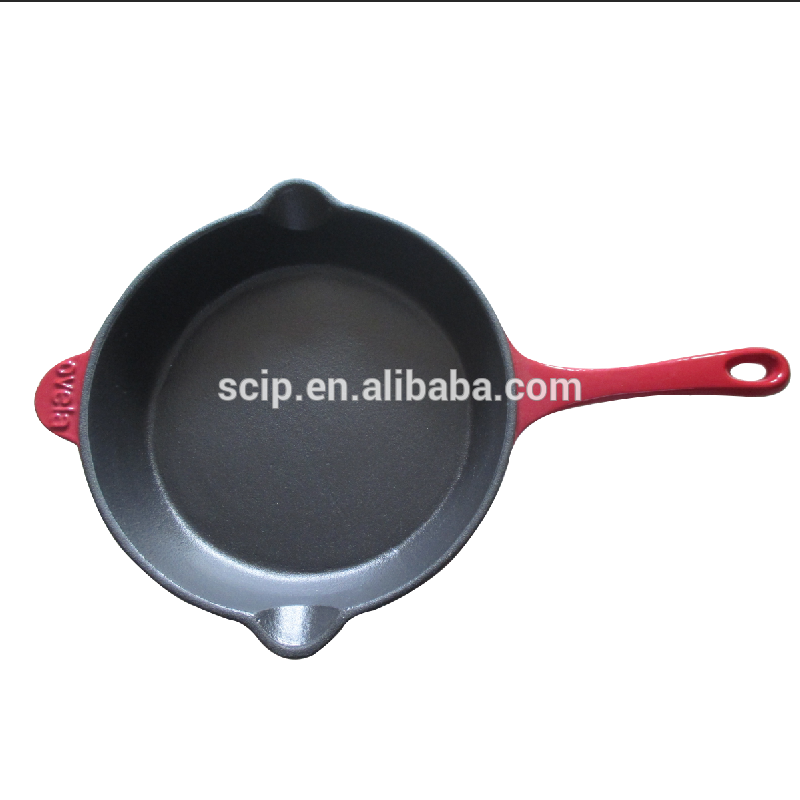China OEM Bbq Cast Iron Grill -
 red enamel Cast Iron fry pan cast iron skilletfor sale – KASITE