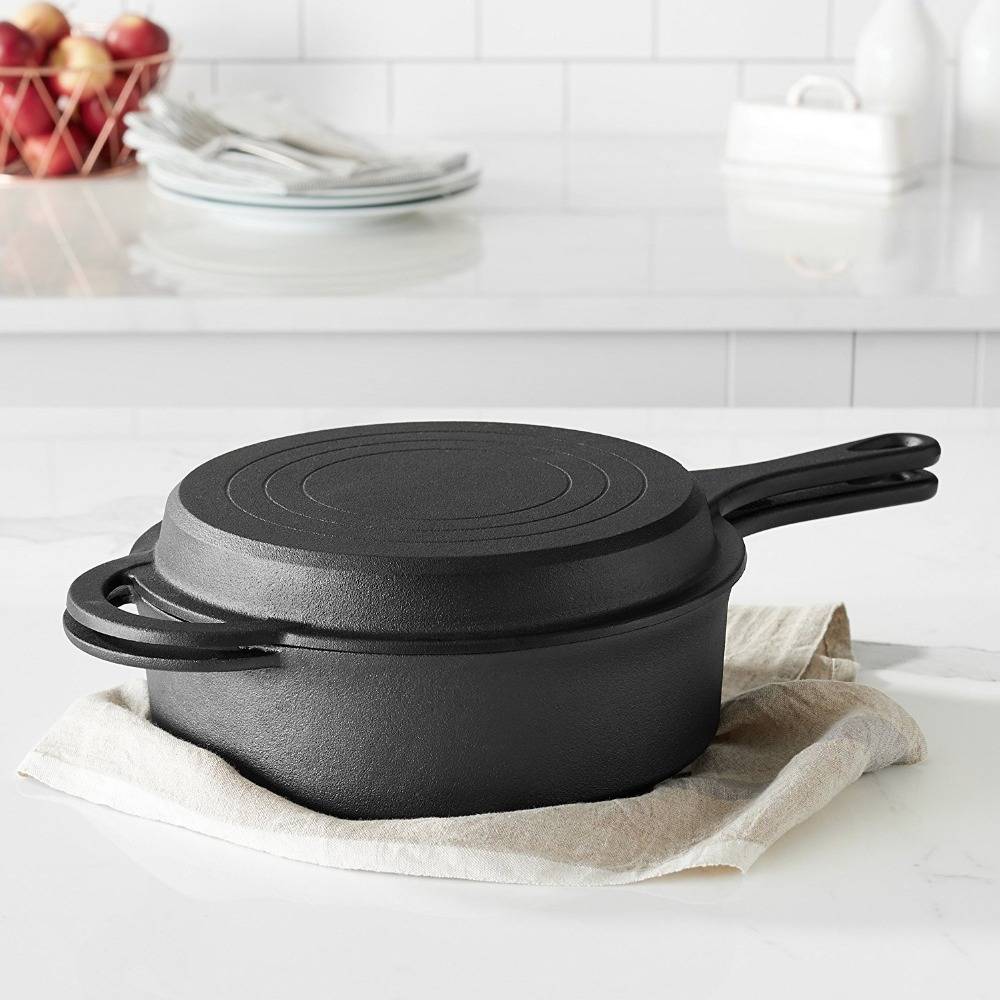 Pre-Seasoned Cast Iron Skillet and Dutch Oven Set