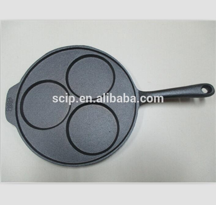 high quality vegetable oil double side cast iron bake pan