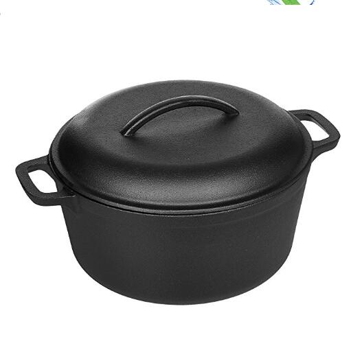 13 years golden supplier of Amazon Pre-Seasoned Cast Iron Dutch Oven with Dual Handles – 5-Quart