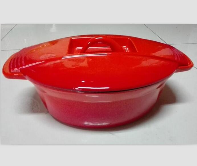 cast iron enamel casserole, new style cast iron red enamel casserole