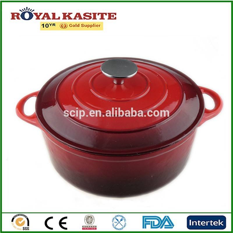 Good Quality Round Cast Iron Fry Pan -
 Handmade high quality enamel cast iron casserole – KASITE
