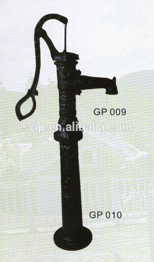 High quality black painted cast iron antique flower garden pump
