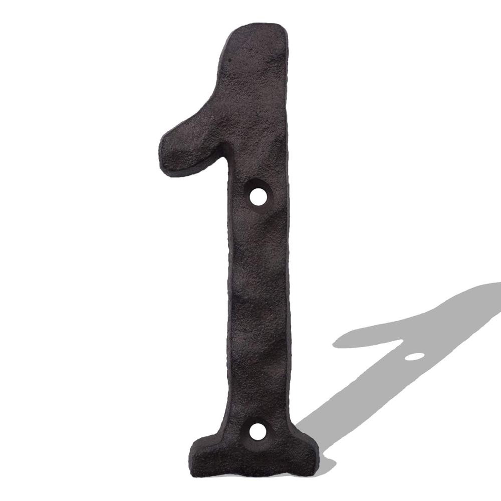 Cast Iron House Numbers 6 Inch Rustic Address Number
