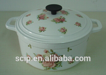 colourfull cast iron enamel pot, high quality cast iron pot in cookware