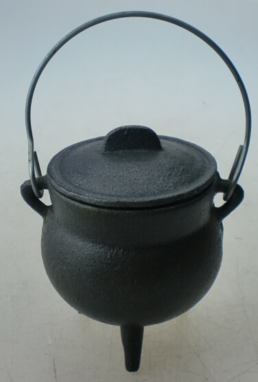 hot sale FDA certification preseasoned 3 legs cast iron mini pot/potjie