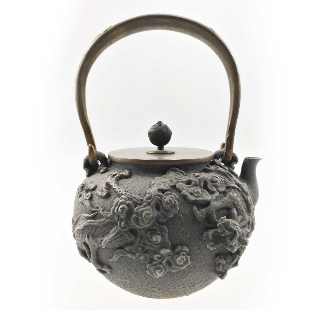 Cast Iron Teapot, Sotya Japanese Tetsubin Cast Tea Kettle with Copper Lid and Insulation Handle