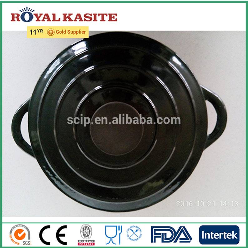 wholesale no oil-smoke enamel coated cast iron health casserole with lid