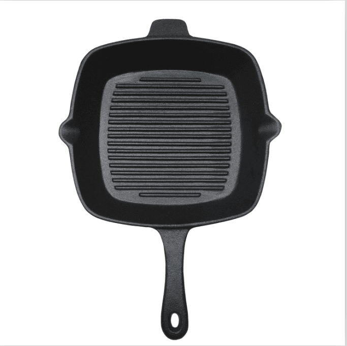Customized non-stick coating BBQ cast iron grill pan