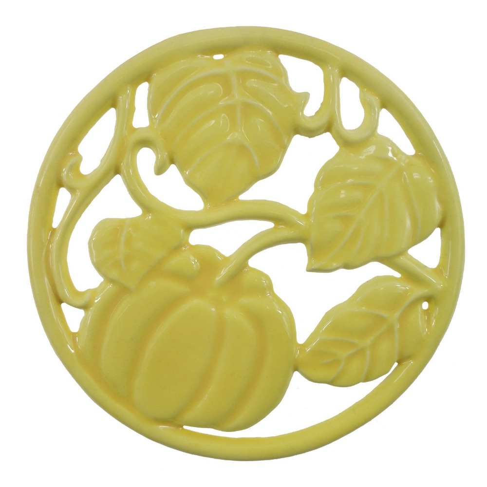 Top Quality Pumpkin Cast Iron Teapot -
 ROYAL KASITE Cast Iron Pumpkin Trivet,5.5-inch (Yellow) – KASITE