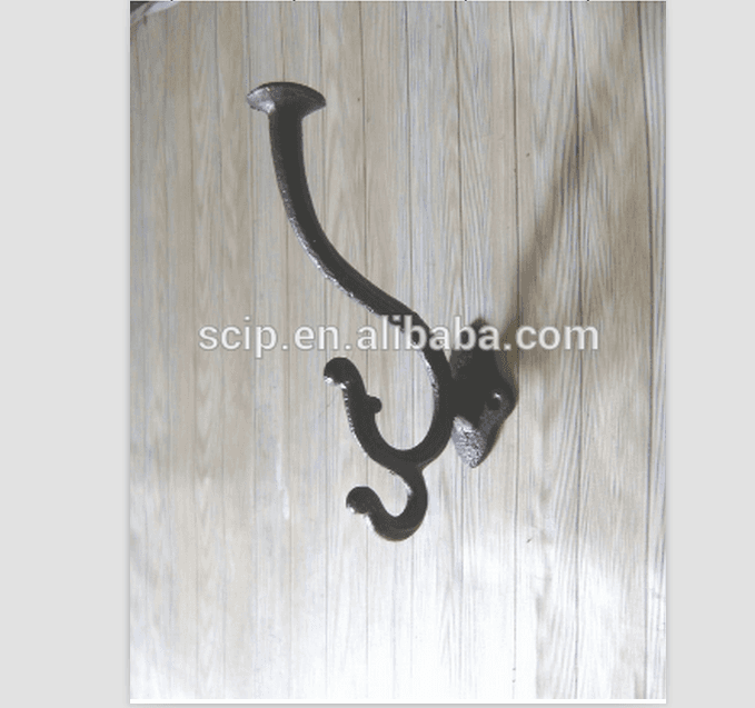 simple functional cast iron coat hook